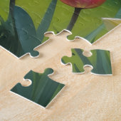 Puzzle Peinture des fleurs de printemps de chien Pitbull (Côté)