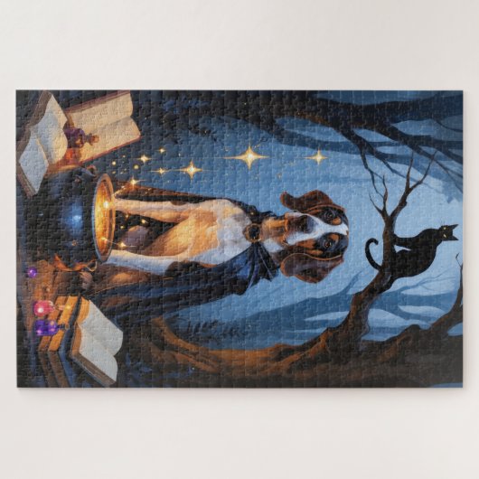 Puzzle Peinture d'Halloween blanc (Horizontal)