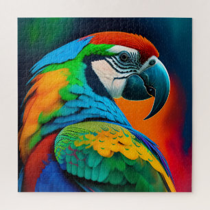 Puzzle Peinture d'oiseaux de perroquets Macaw coloré Impr