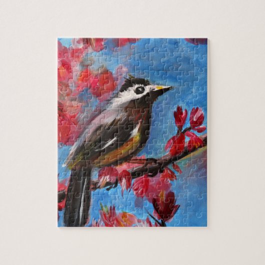 Puzzle Peinture d'oiseaux de printemps (Vertical)