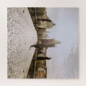 Puzzle Peinture du pont Charles à Prague au lever du sole (Horizontal)