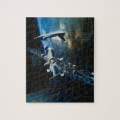 Puzzle Peinture d'une station spatiale au-dessus de la Te (Vertical)