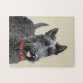 Puzzle Peinture écossaise Terrier - Cute Original Dog Art (Horizontal)