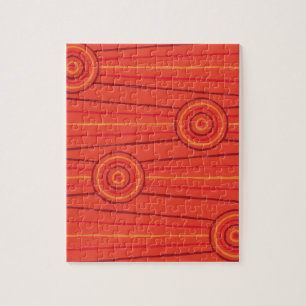 Puzzle Peinture en ligne et en cercle autochtone