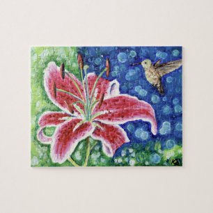 Puzzle Peinture en lys de colibri et de stargazer