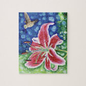 Puzzle Peinture en lys de colibri et de stargazer (Vertical)