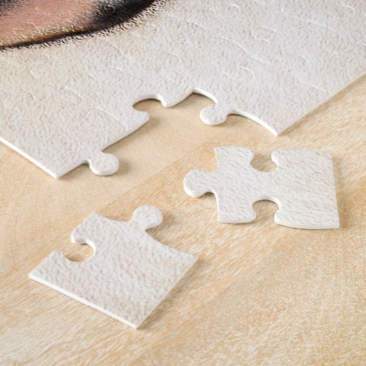 Puzzle Peinture en noir et blanc - Art original Chien (Côté)