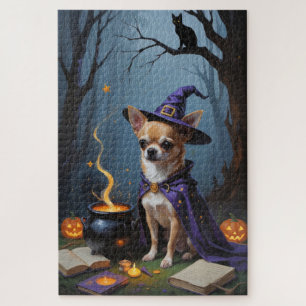 Puzzle Peinture fantaisiste d'Halloween de chien Chihuahu