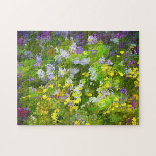 Puzzle Peinture fleur sauvage Impasto - Art Fleur Origina