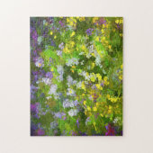 Puzzle Peinture fleur sauvage Impasto - Art Fleur Origina (Vertical)