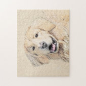 Puzzle Peinture Golden Retriever - Joli art original chie (Vertical)