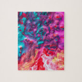 Puzzle Peinture humide coloré palette d'art abstrait mode (Vertical)