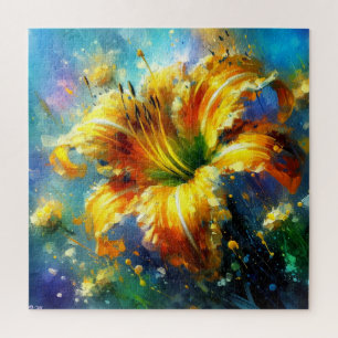 Puzzle Peinture impressionniste florale quotidienne Jaune