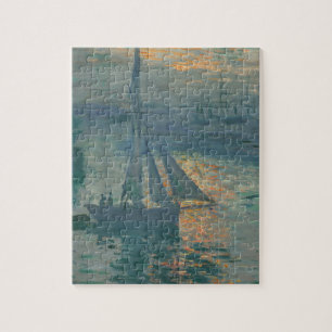 Puzzle Peinture impressionniste marine du lever de soleil