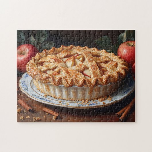 Puzzle Peinture inspirée Vintage de la tarte Apple (Horizontal)