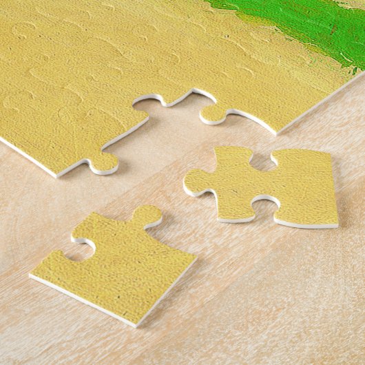 Puzzle Peinture Iris à pois pourpre - Chien original mign (Côté)