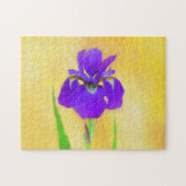 Puzzle Peinture Iris à pois pourpre - Chien original mign (Horizontal)