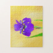 Puzzle Peinture Iris à pois pourpre - Chien original mign (Vertical)