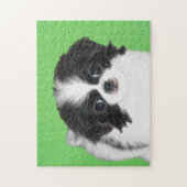 Puzzle Peinture japonaise de chiot - Art original de chie (Vertical)