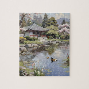 Puzzle Peinture japonaise Zen Garden Paisible,