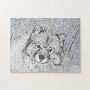 Puzzle Peinture Keeshond Beth - Joli art original chien