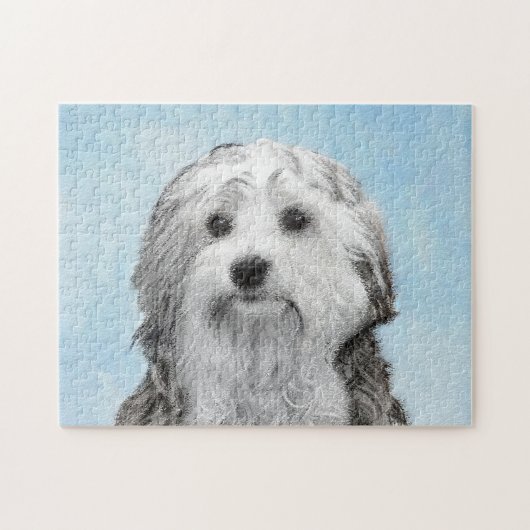 Puzzle Peinture Lowchen - Cute Original Chien Art (Horizontal)