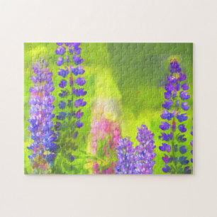 Puzzle Peinture lupine - Art Fleur original