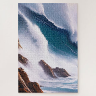 Puzzle Peinture majestueuse des vagues océaniques