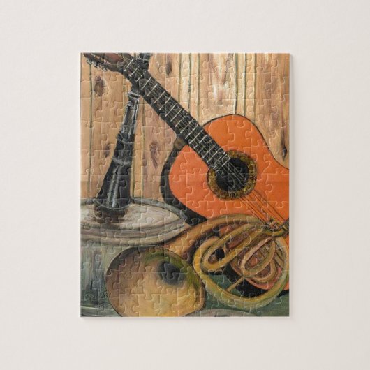 Puzzle Peinture Musique-orientée d'art de guitare (Vertical)