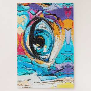 Puzzle Peinture numérique abstraite à l'huile de beaux ye