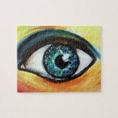 Puzzle Peinture oculaire bleu (Horizontal)