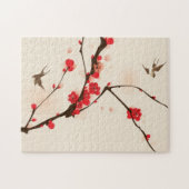 Puzzle Peinture orientale de style, fleur au printemps 3 (Horizontal)