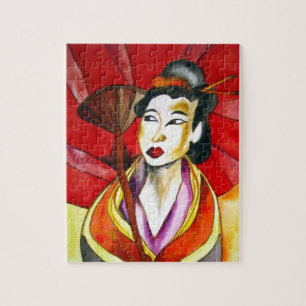 Puzzle peinture originale d'art Geisha