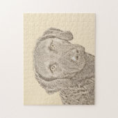 Puzzle Peinture originale de chien par Retriever de Chesa (Vertical)