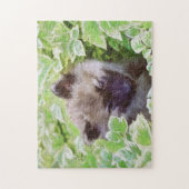 Puzzle Peinture originale d'un chiot Keeshond dans le jar (Vertical)
