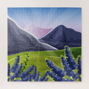 Puzzle Peinture par numéros Style Art Fleurs Sun & Purp