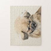 Puzzle Peinture Pekingese - Cute Original Chien Art (Vertical)