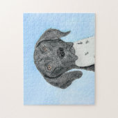 Puzzle Peinture pointeur germanique - Art original (Vertical)