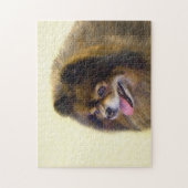 Puzzle Peinture Poméranienne Noir et Tan Art Chien origin (Vertical)