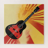 Puzzle Peinture Pop Art Guitare Illustration Vintage Retr (Horizontal)