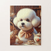 Puzzle Peinture Retro Bichon Frisé (Vertical)