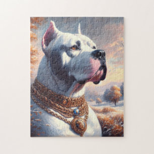 Puzzle Peinture rétro Dogo Argentino