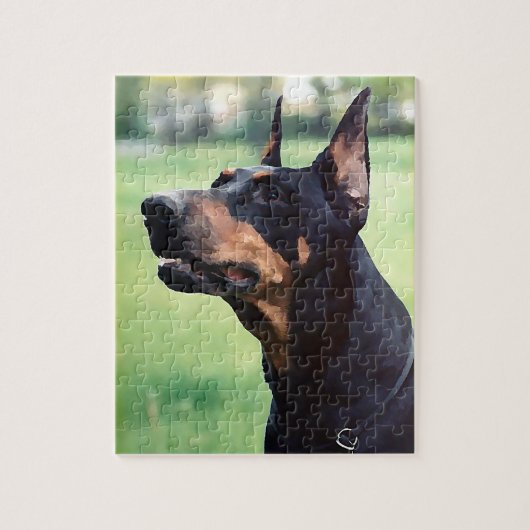 Puzzle Peinture rêveuse de visage de Pinscher de (Vertical)