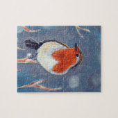 Puzzle Peinture Robin d'hiver (Horizontal)