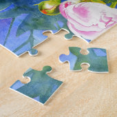 Puzzle Peinture rose blanc | romantique floral (Côté)
