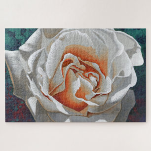 Puzzle Peinture Rose Blanche