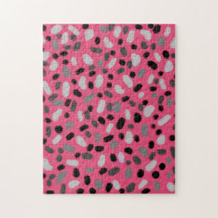 Puzzle Peinture rose Gris Noir Jelly