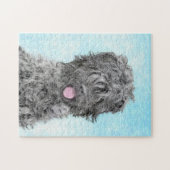 Puzzle Peinture russe Terrier noir - Chien original migno (Horizontal)