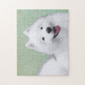 Puzzle Peinture Samoyed - Cute Original Chien Art (Vertical)