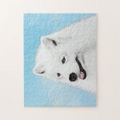 Puzzle Peinture Samoyed - Cute Original Chien Art (Vertical)
